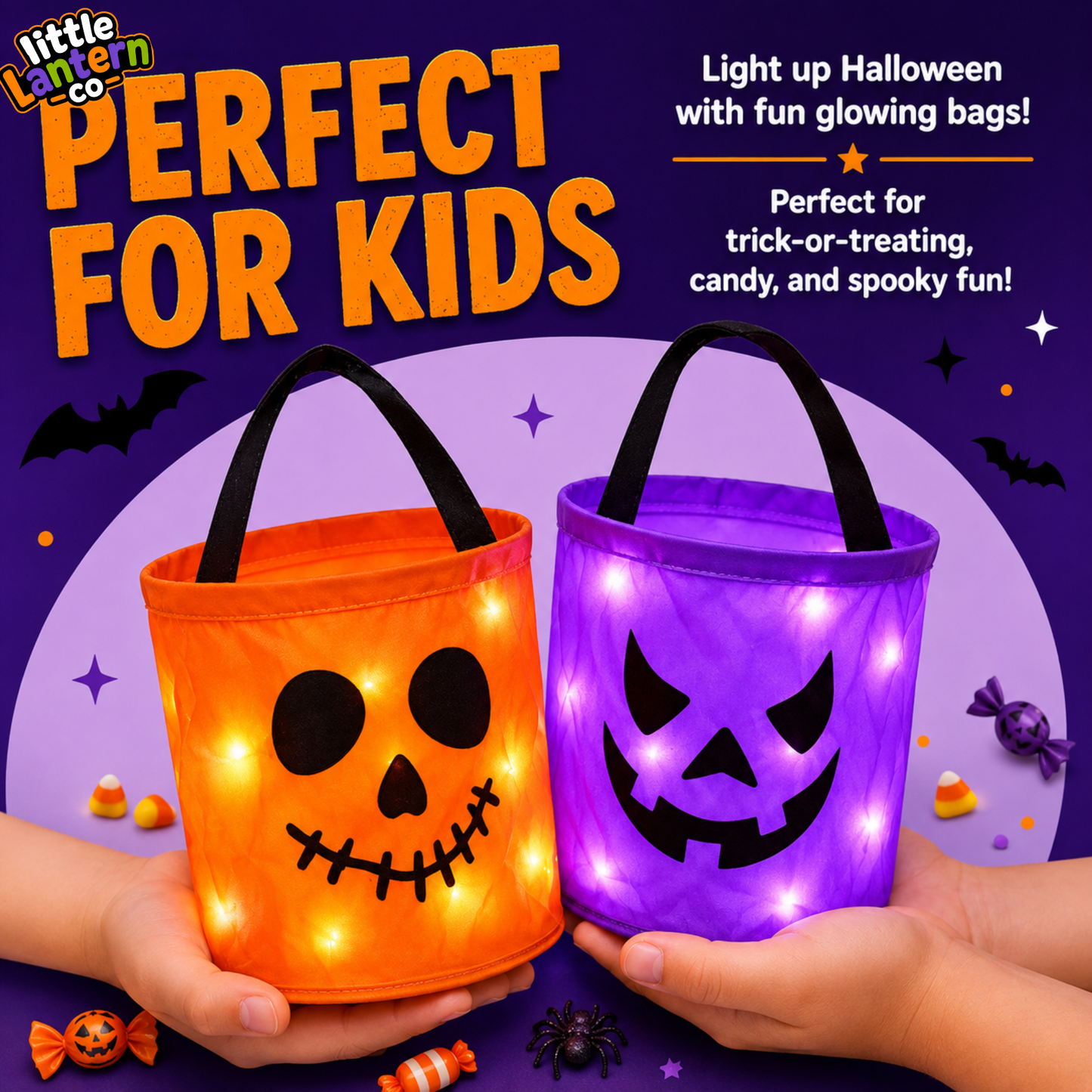 Light-Up Trick-or-Treat Bags